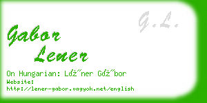 gabor lener business card